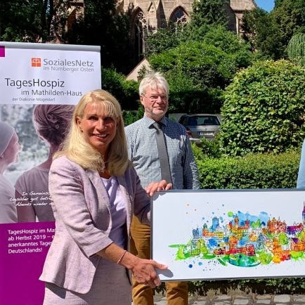 Pressekonferenz mit Frau Karin Baumüller-Söder, Schirmherrin des Hospiz Nürnberg-Mögeldorf und Prof. Dr. Julia Lehner, Kulturbürgermeisterin der Stadt Nürnberg